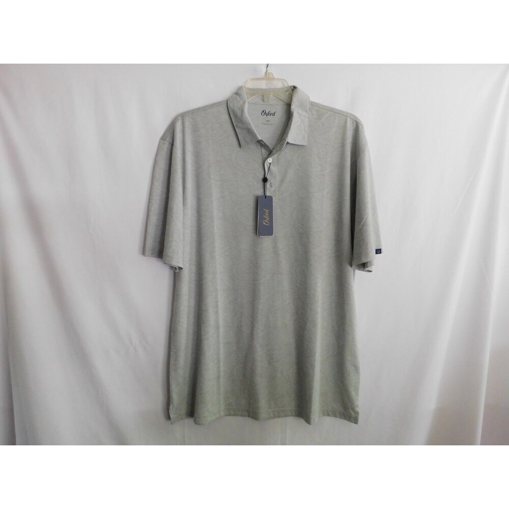 Oxford Polo Shirt Men's Green & Gray Shirt Size XXL